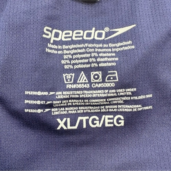 Speedo Men’s Hydro Volley Swim Trunks XL Lined Drawstring Blue Tropical Print - Picture 3 of 9